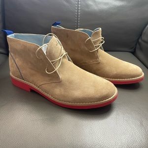 Snobs Men’s Tan Suede Lace Up Bootie Shoe; Italian Size 44 EU